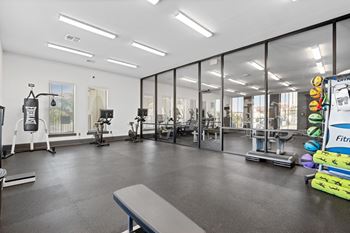 Cardio machines, including bikes with fitness trackers
